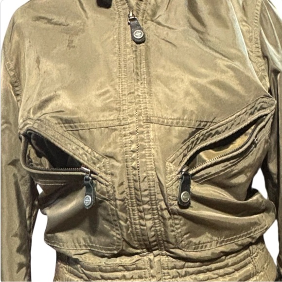 Harley Davidson Jacket M Olive Color orange liner bomber Street wear Motorcycle - Picture 3 of 13